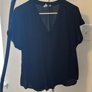 GAP Black V-Neck Blouse
